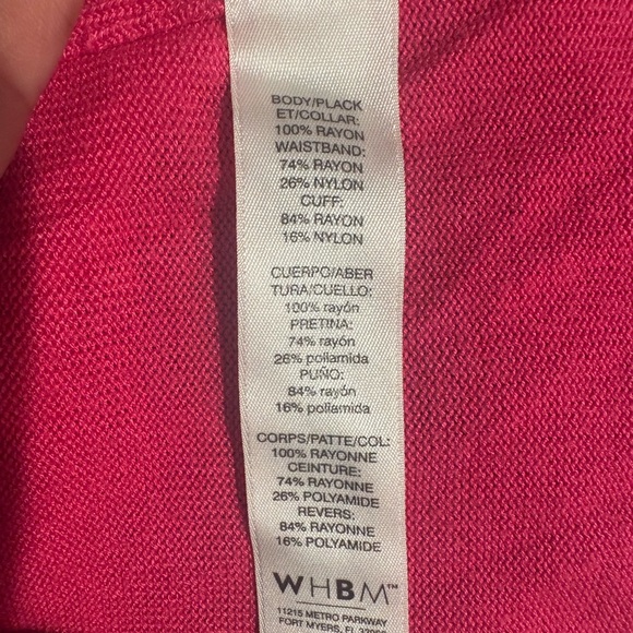 White House Black Market Fuchsia Open Front Cardigan - Picture 3 of 5